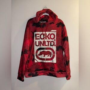 Ecko | Red Printed Hoodie (Men’s)